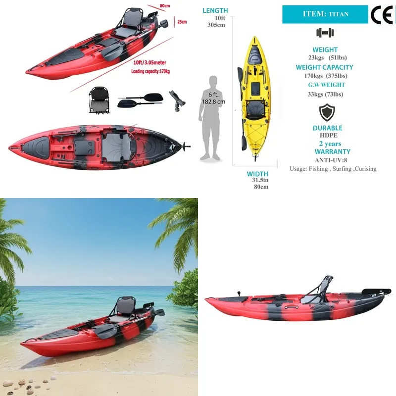 Fishing Kayak Paddle - Kayak de Pesca con Asiento Individual